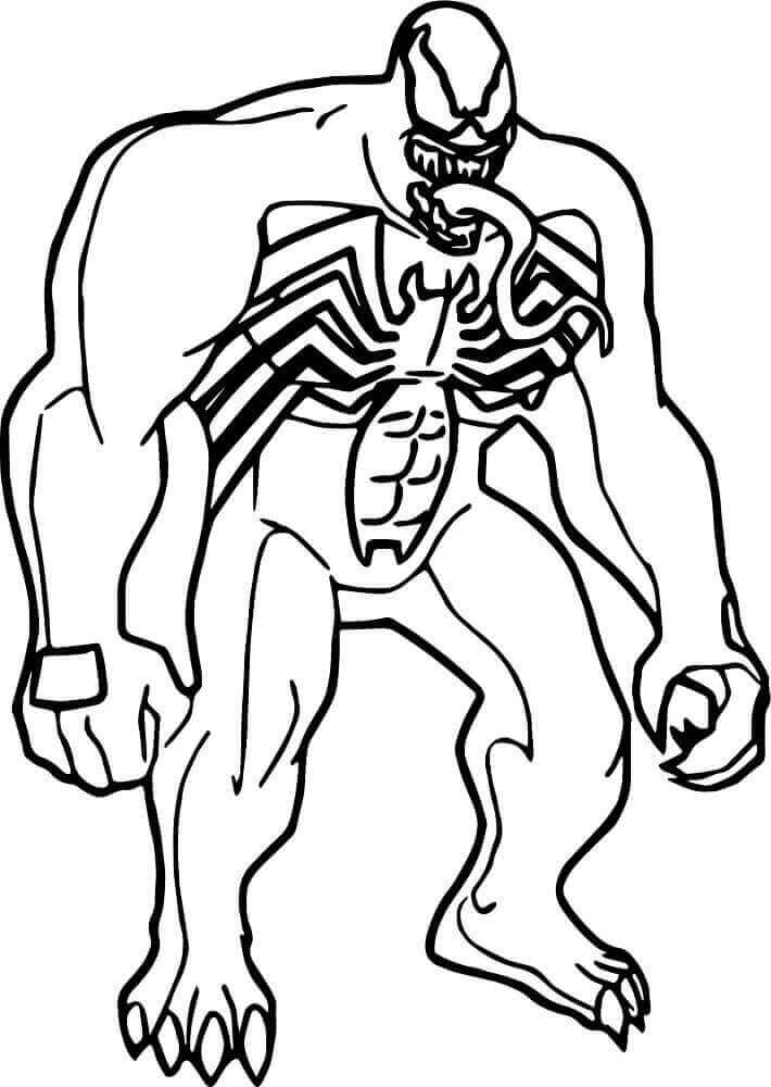 Desenhos de Venom de Monstro para colorir