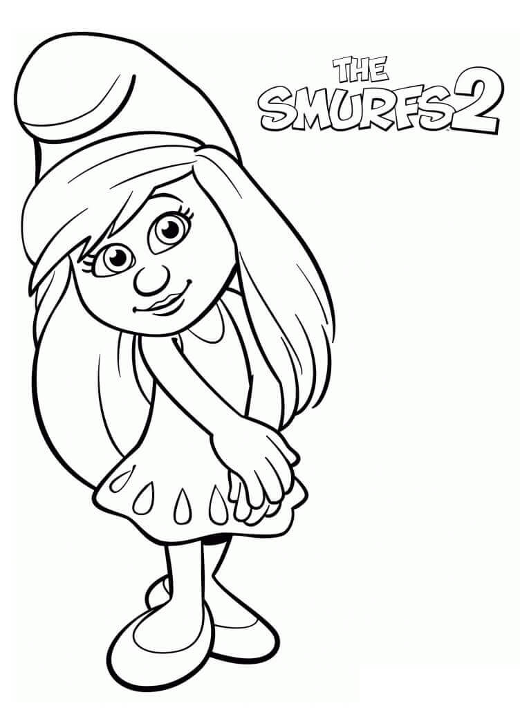 Desenhos de A Smurfette 2 para colorir