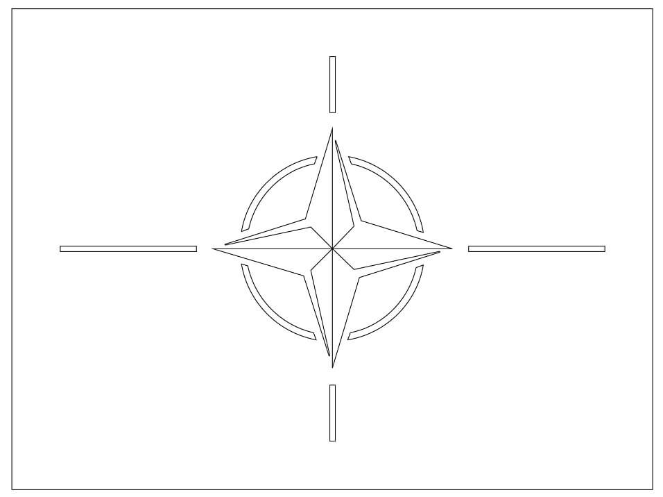 Bandeira Da NATO para colorir