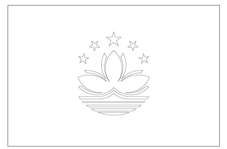 Bandeira De Macau para colorir