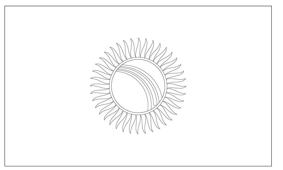 Bandeira Do Quirguistão para colorir