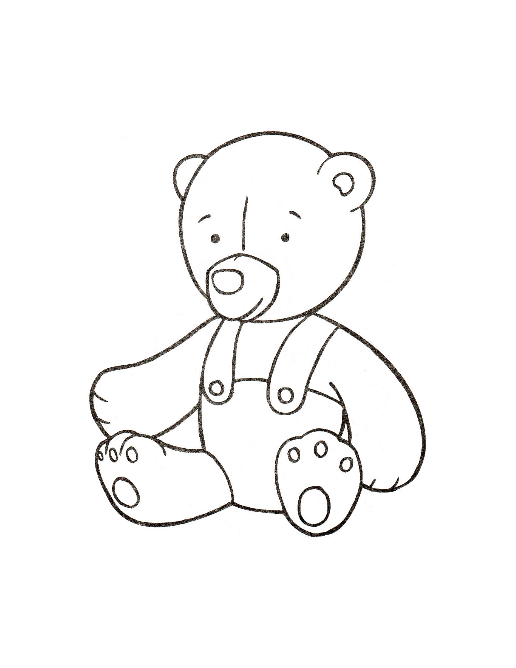Brinquedo Bebê Urso para colorir