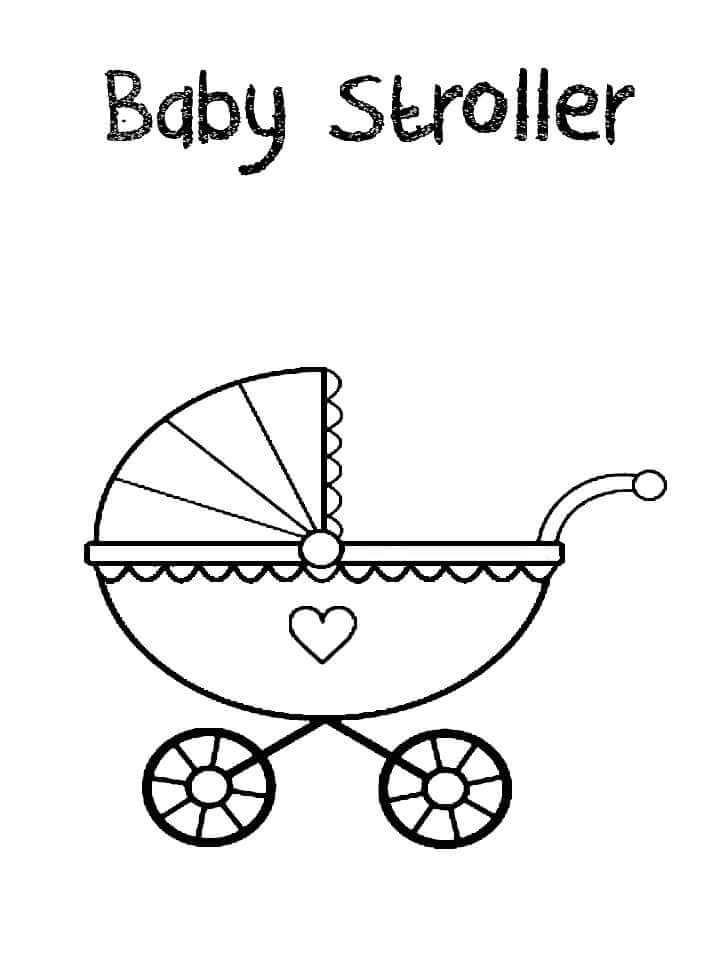 Desenhos de Carrinho De Bebê para colorir