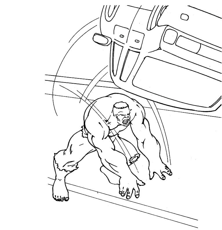 Carro De Arremesso Do Hulk para colorir