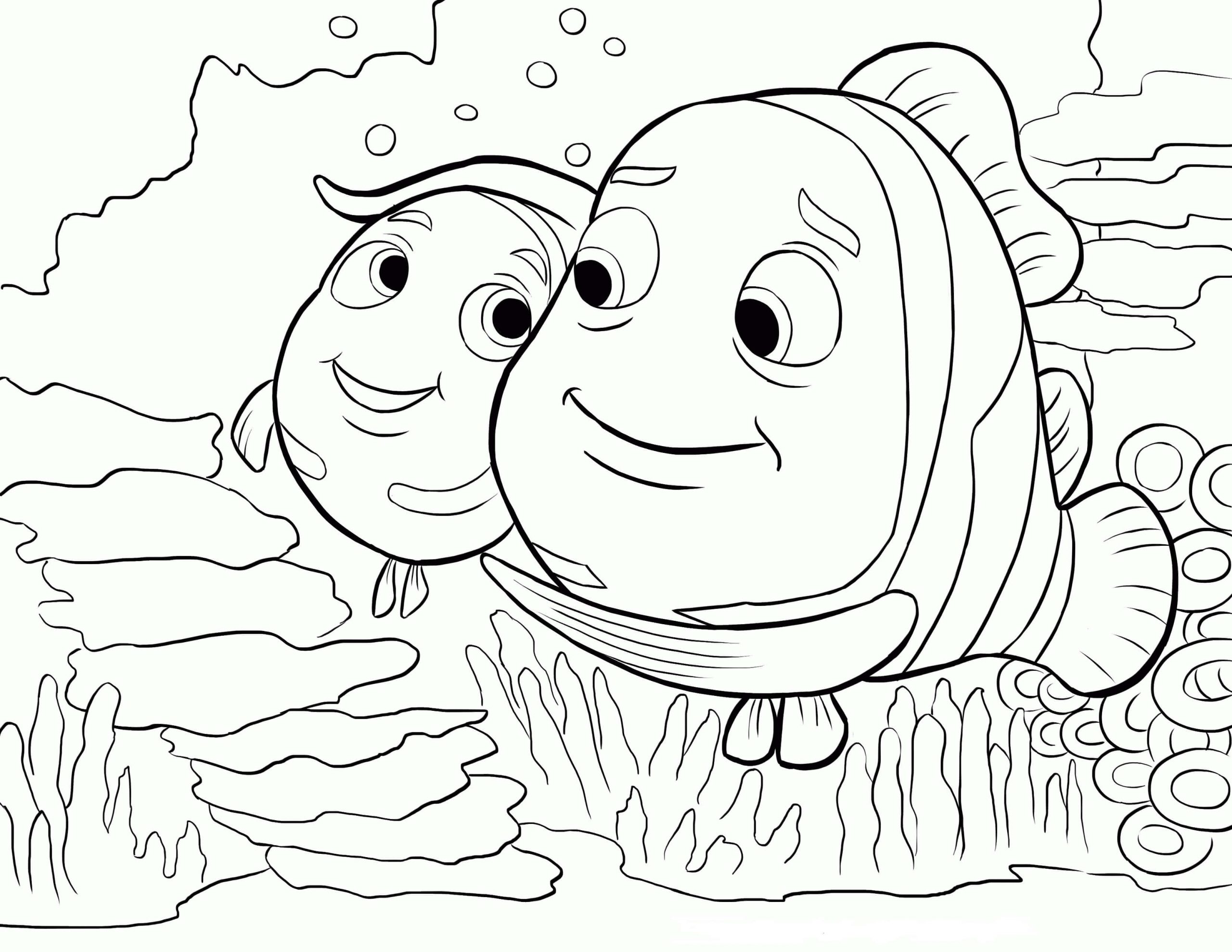 Casal Nemo para colorir