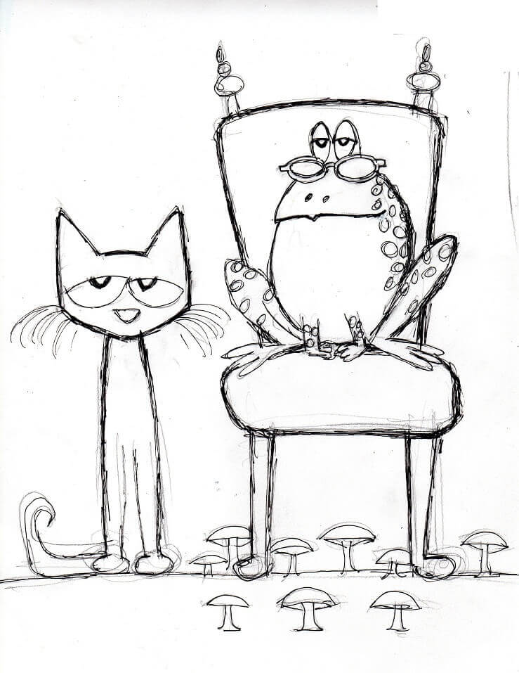 Desenhe Pete, O Gato para colorir