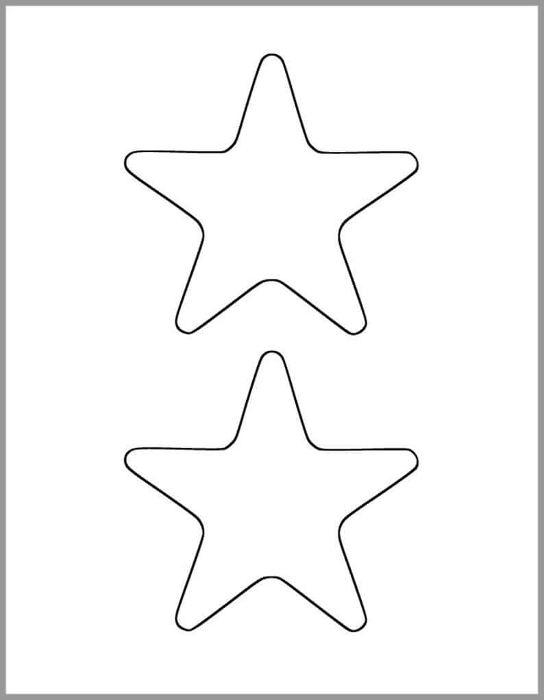 Desenhos de Duas Estrelas para colorir