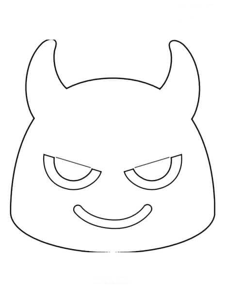 Emoji De Demônio para colorir