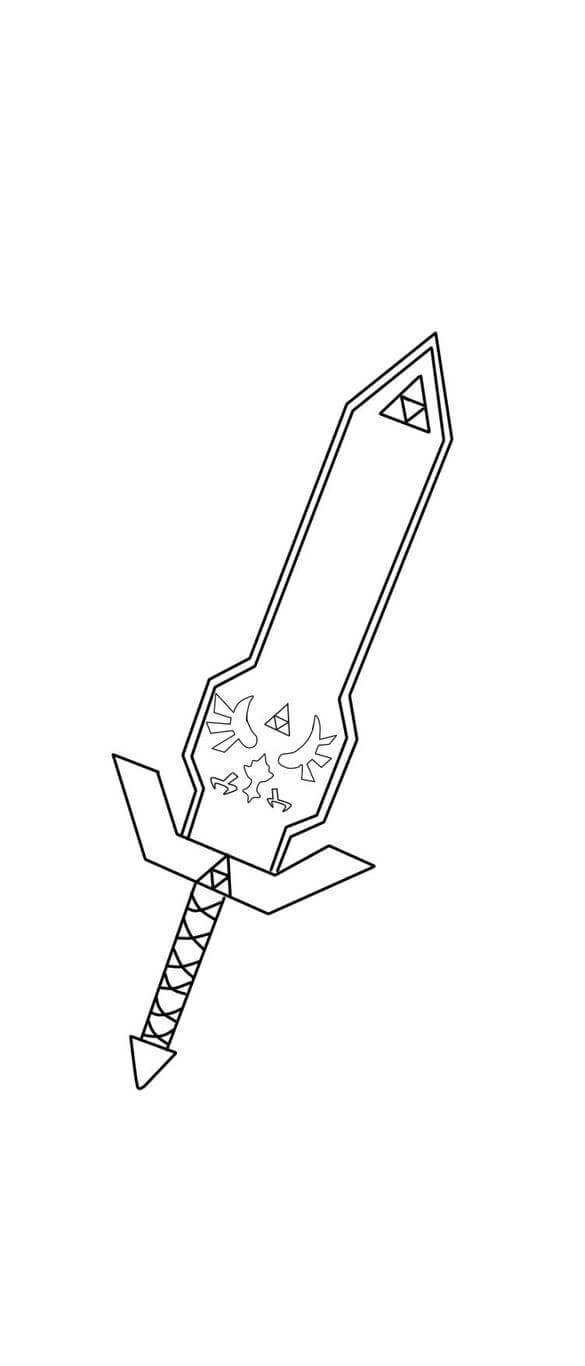 Espada Mestre Da Lenda De Zelda para colorir