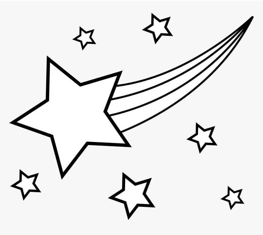 Desenhos de Estrela Cadente para colorir