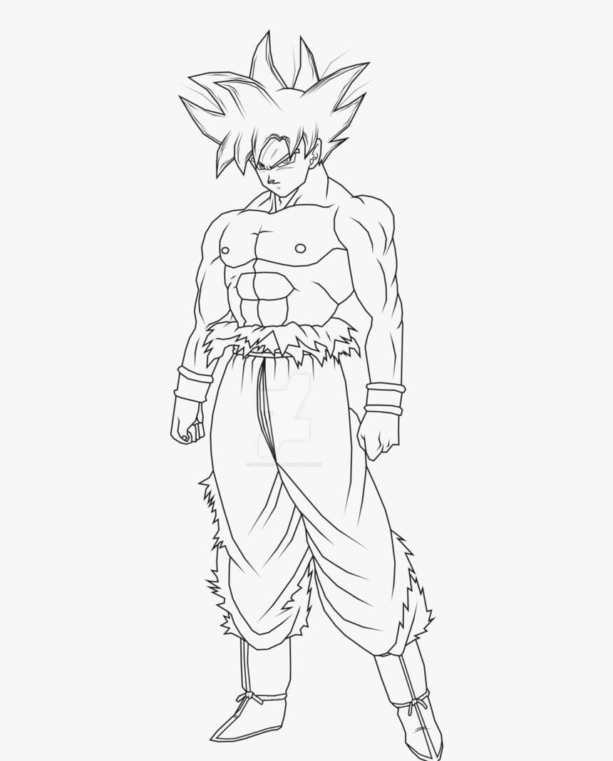Desenhos de Goku Ultra Instinct para colorir