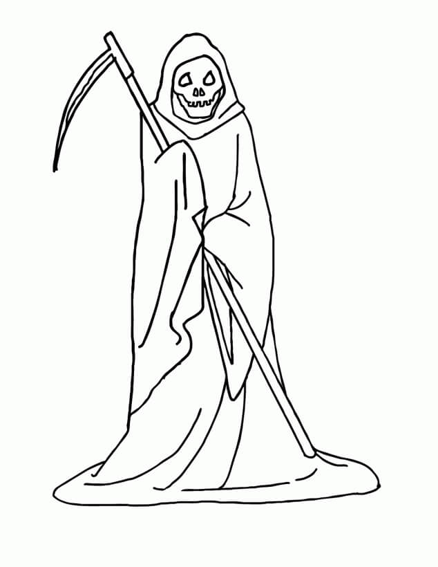 Grim Reaper Engraçado para colorir
