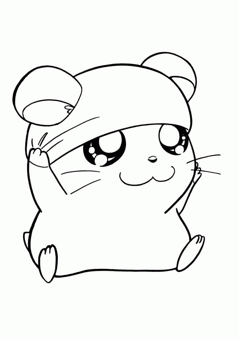 Desenhos de Hamster Bonito para colorir
