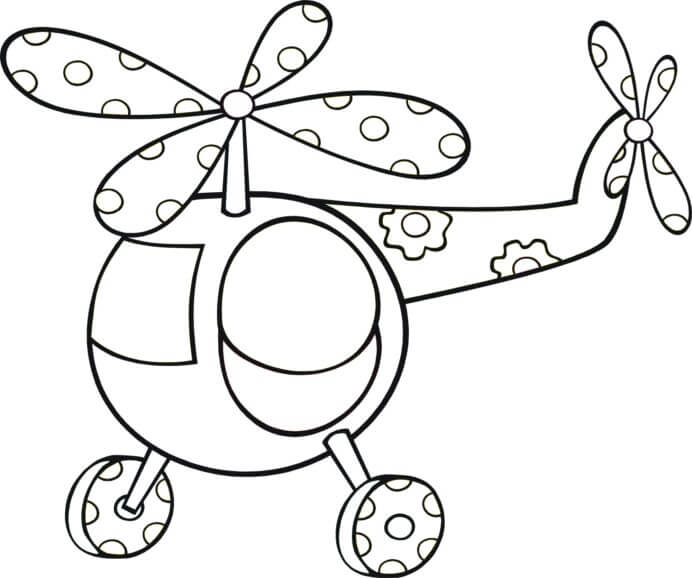 Helicóptero De Brinquedo para colorir
