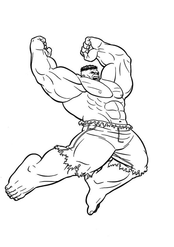 Hulk Muscular para colorir