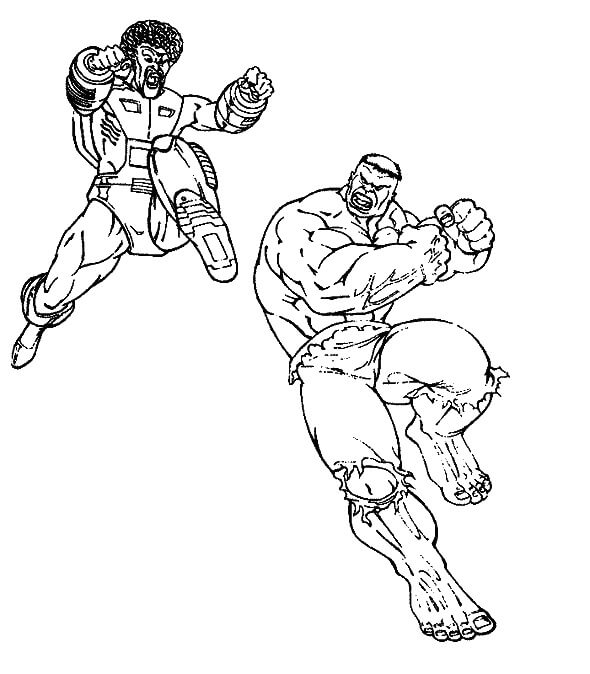 Desenhos de Hulk Vs Chefe para colorir