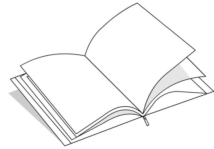 Desenhos de Livro Branco para colorir