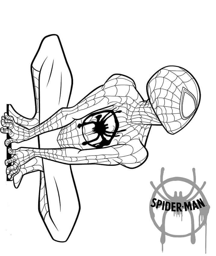 Desenhos de Logotipo Do Homem-Aranha Miles Morales para colorir