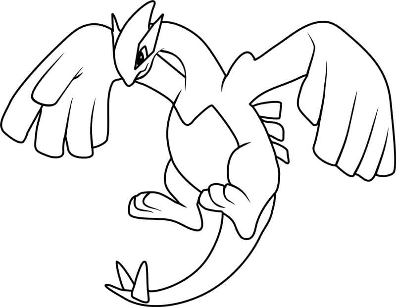 Desenhos de Lugia Pokémon para colorir