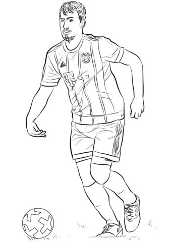 Mats Hummels Jogando Futebol para colorir