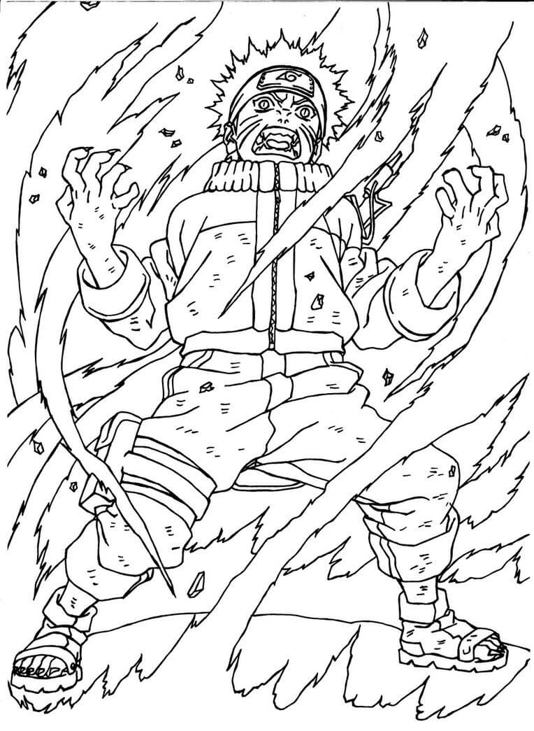 Desenhos de Naruto Fica Com Raiva para colorir