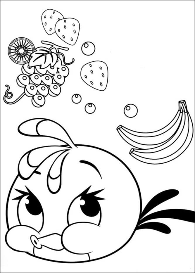 Desenhos de Nervosa Pássaros Stella Adora Frutas para colorir