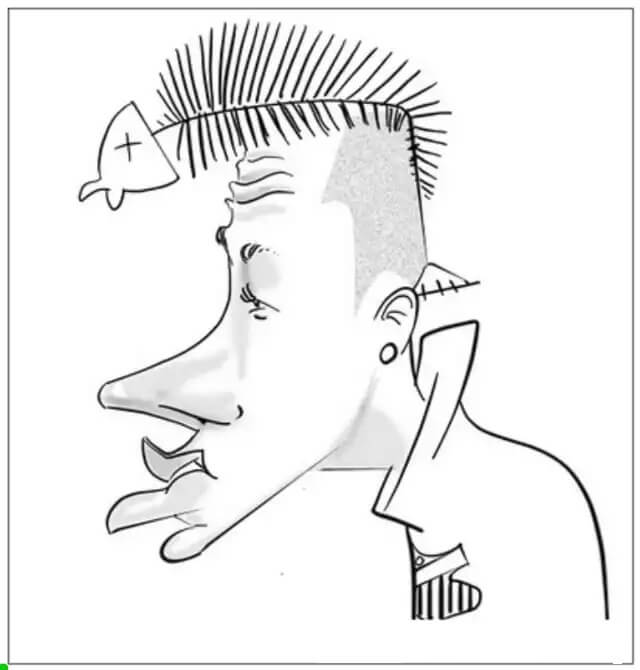 Neymar Desenho Animado Estúpido para colorir