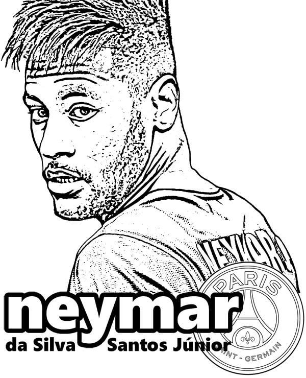 Neymar Impressionante para colorir