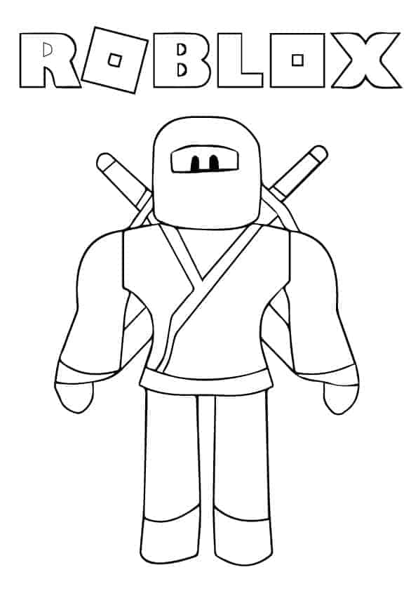 Ninja De Roblox para colorir