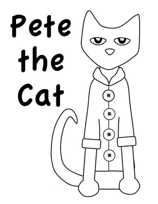 Pete, O Gato Sentado para colorir