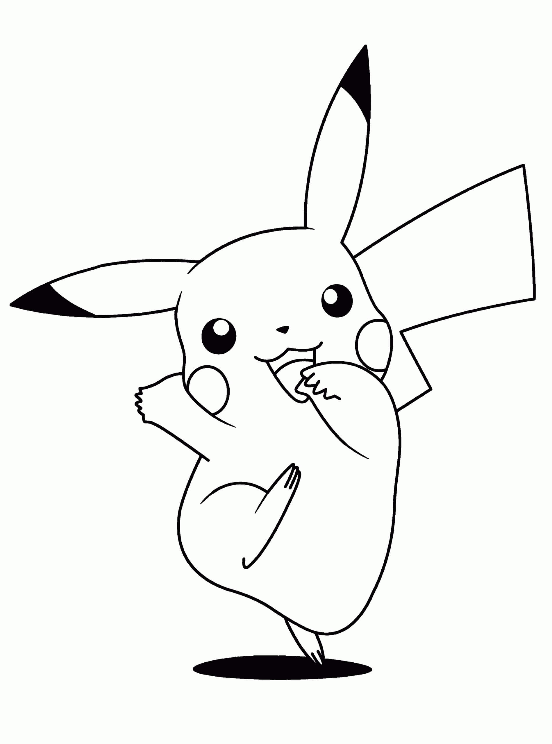 Pikachu Dançando para colorir