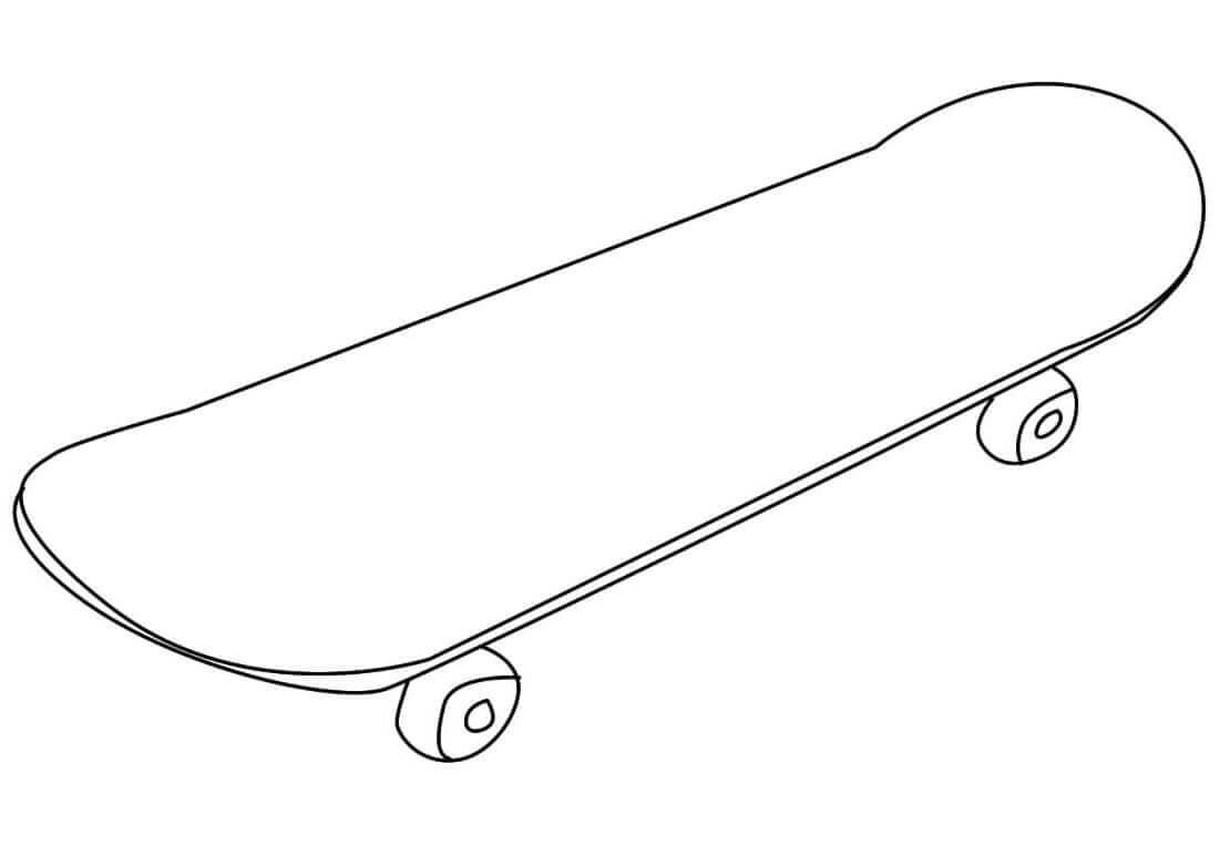 Skate Simples para colorir