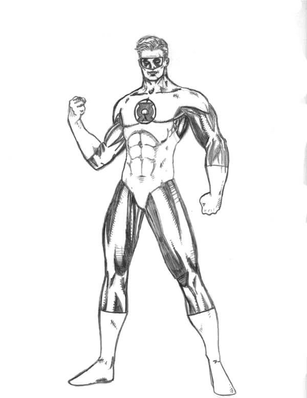 Super-herói Lanterna Verde para colorir