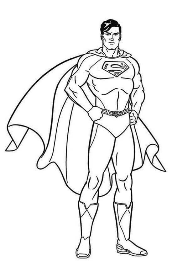Super Homem Elegante para colorir