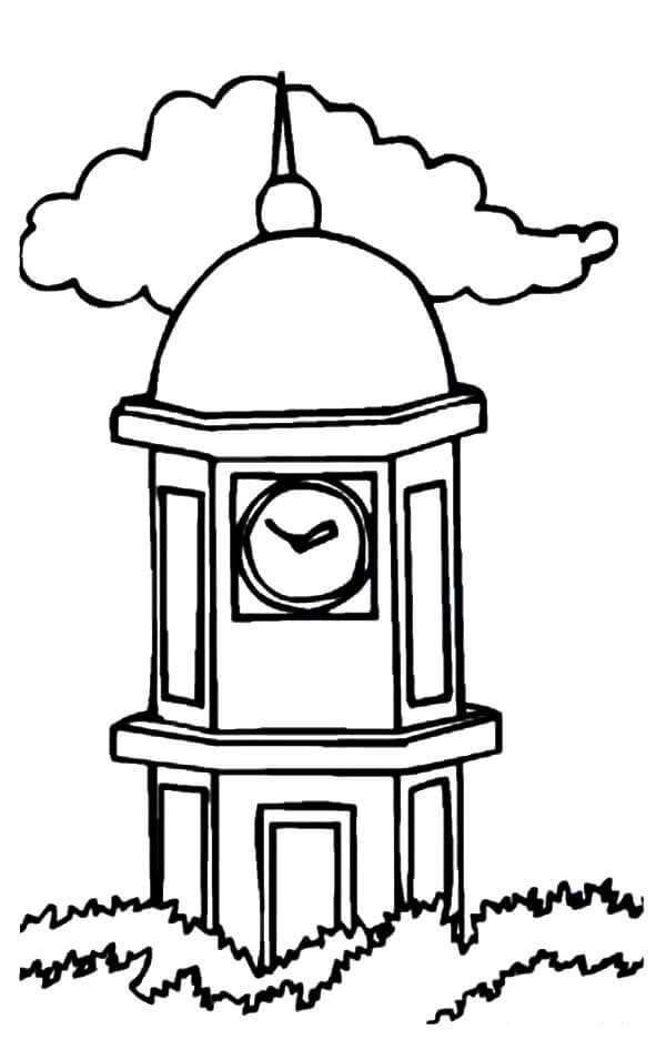 Torre Do Relógio para colorir