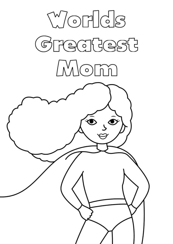 Desenhos de A Melhor Mãe do Mundo para colorir