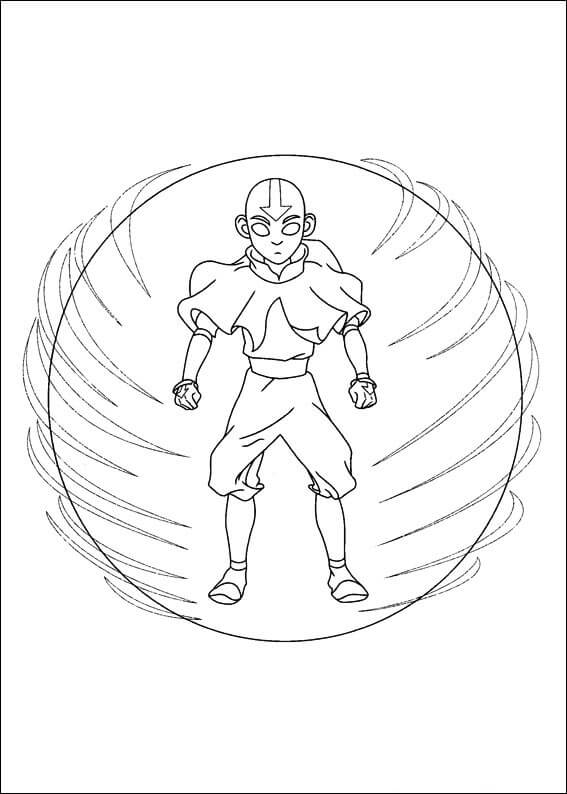 Desenhos de Aang In Airball para colorir
