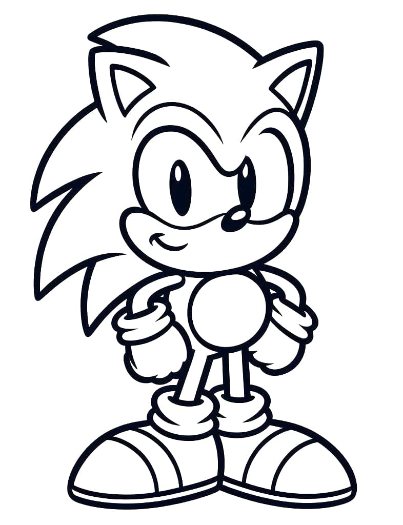 Desenhos de Adorável Sonic the Hedgehog para colorir