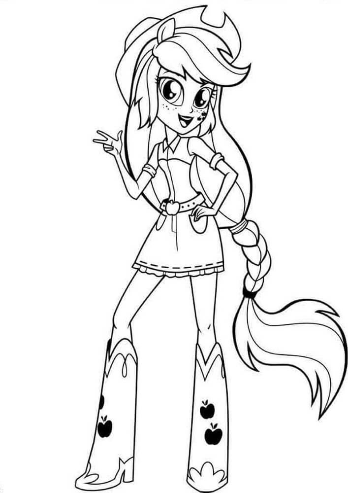 Desenhos de Applejack Garotas Equestres para colorir
