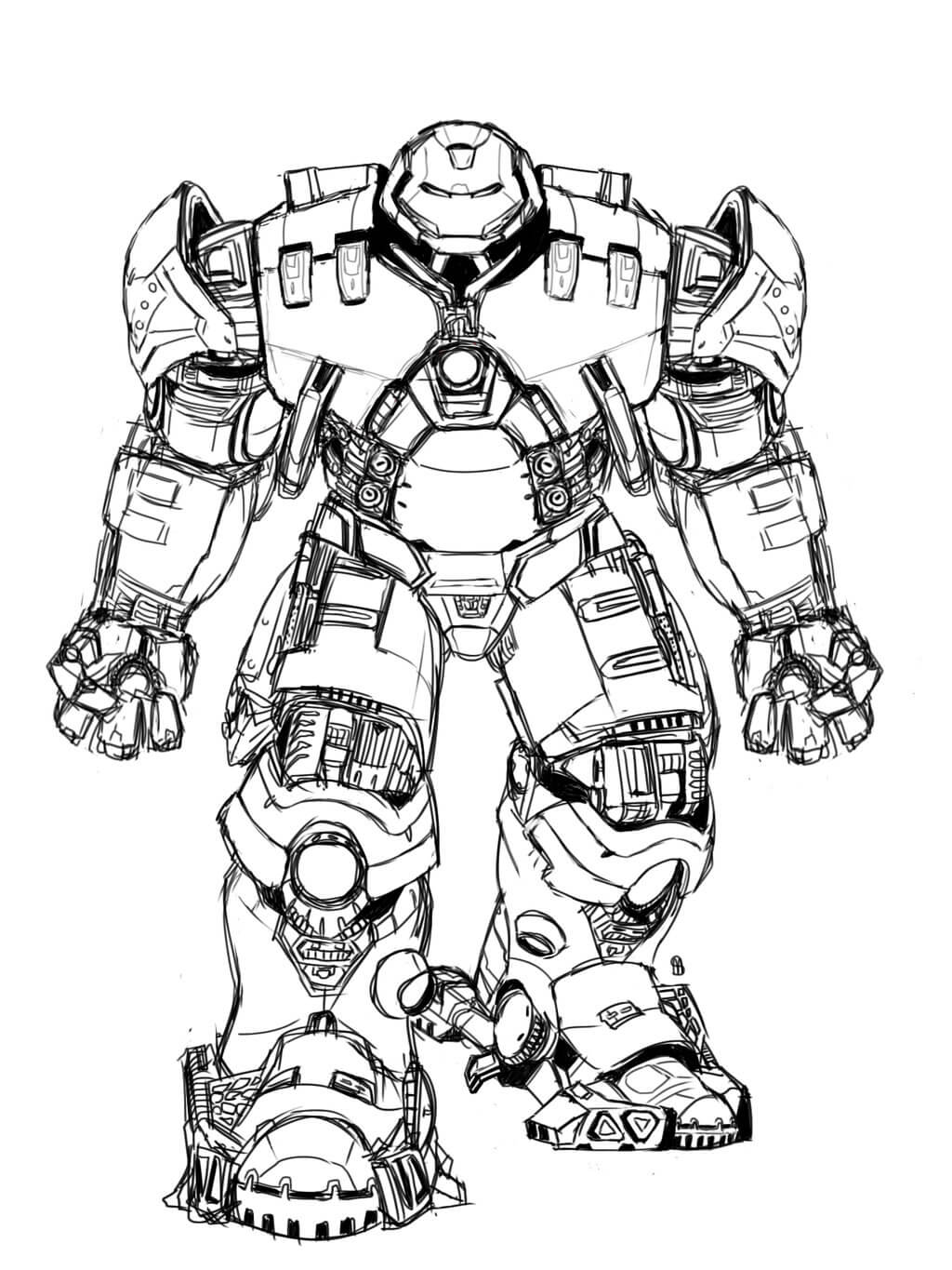 Desenhos de Armadura Hulkbuster para colorir