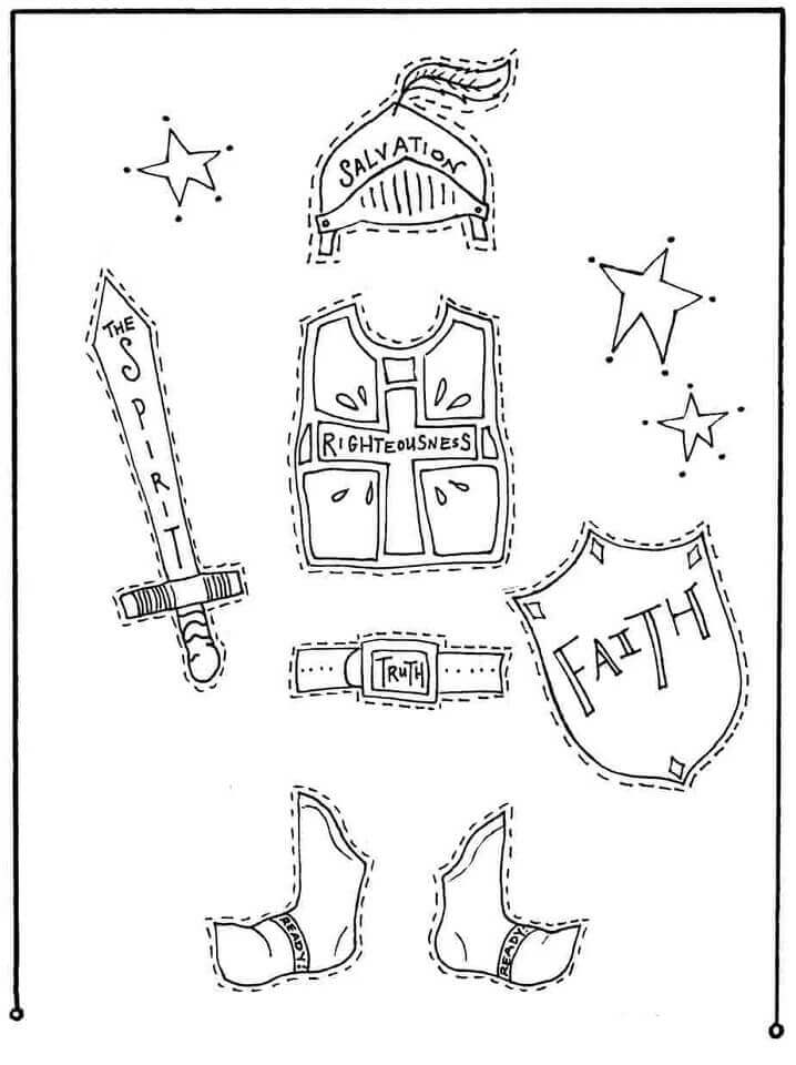 Armadura de deus 2 para colorir