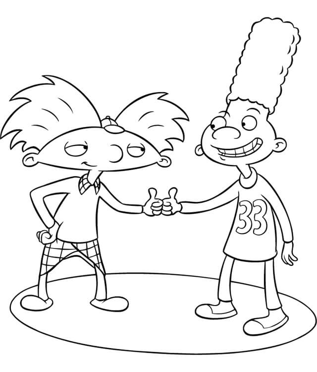 Arnold e Gerald para colorir