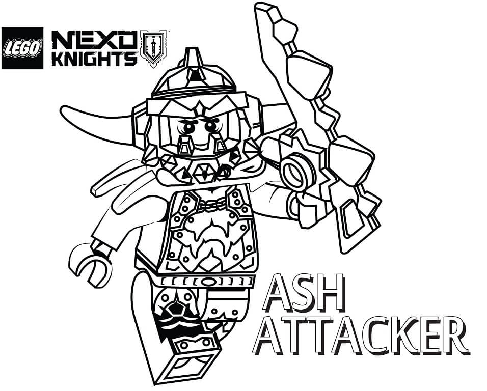Desenhos de Ash Attacker de Nexo Knights para colorir