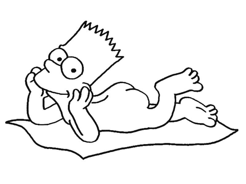 Desenhos de Bart Simpson Divertido para colorir