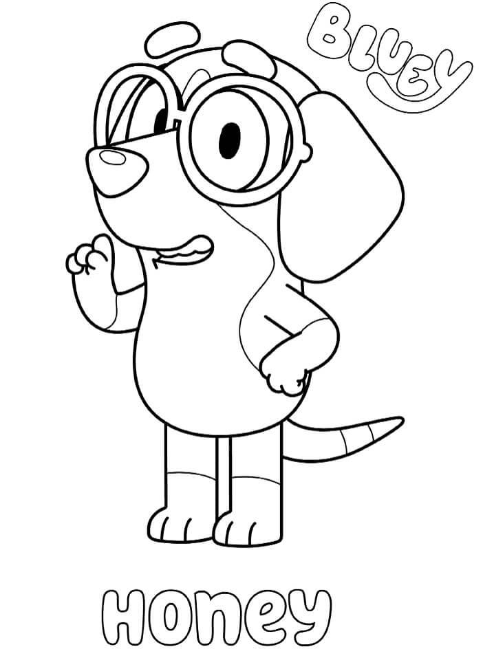 Desenhos de Beagle Cachorro Mel para colorir