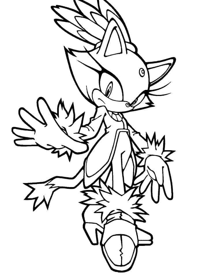 Desenhos de Blaze ou o gato do Sonic para colorir