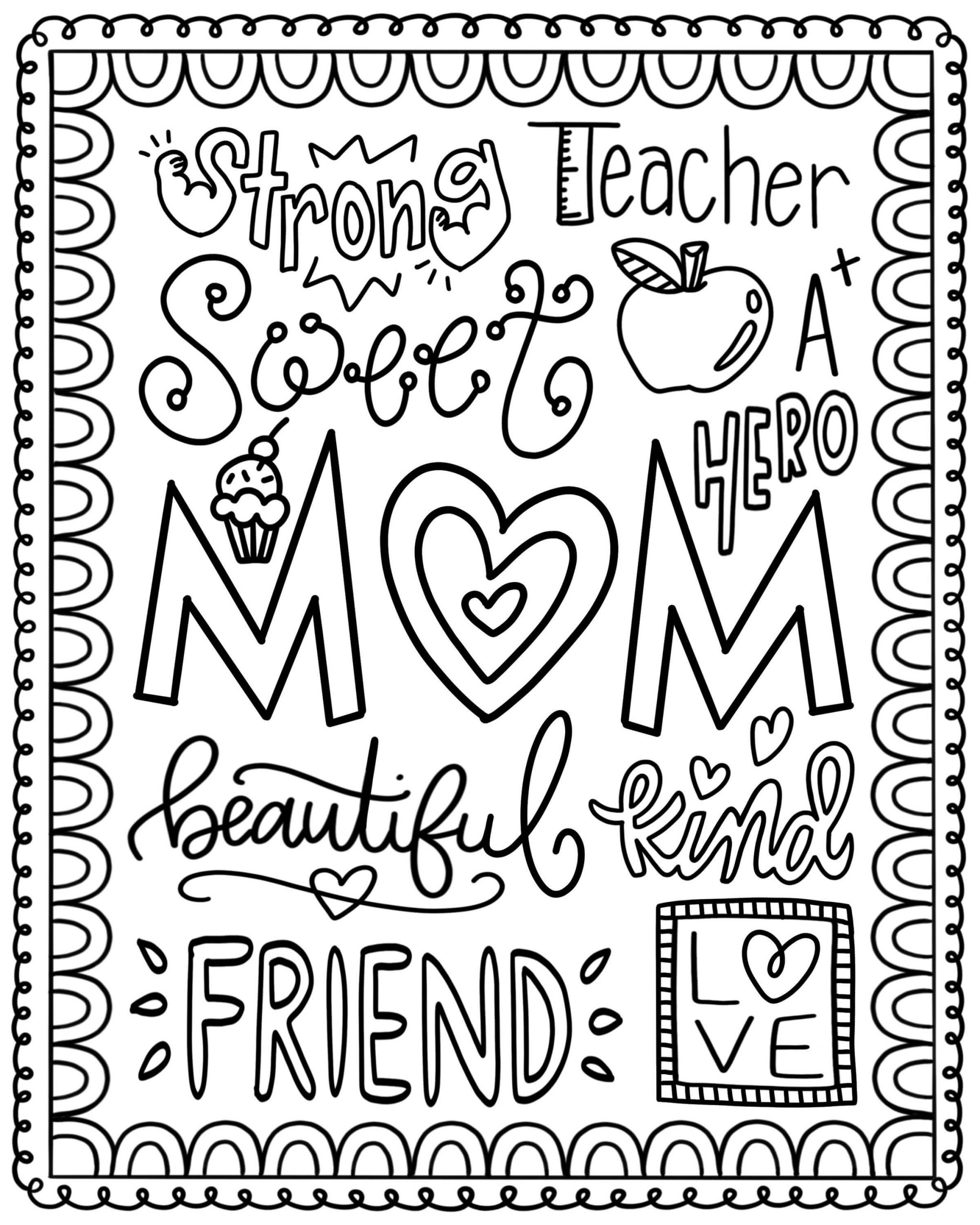Desenhos de Bom Dia das Mães para colorir