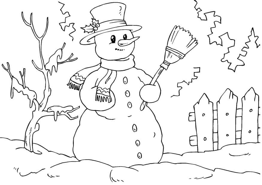 Desenhos de Boneco de neve para imprimir grátis para colorir