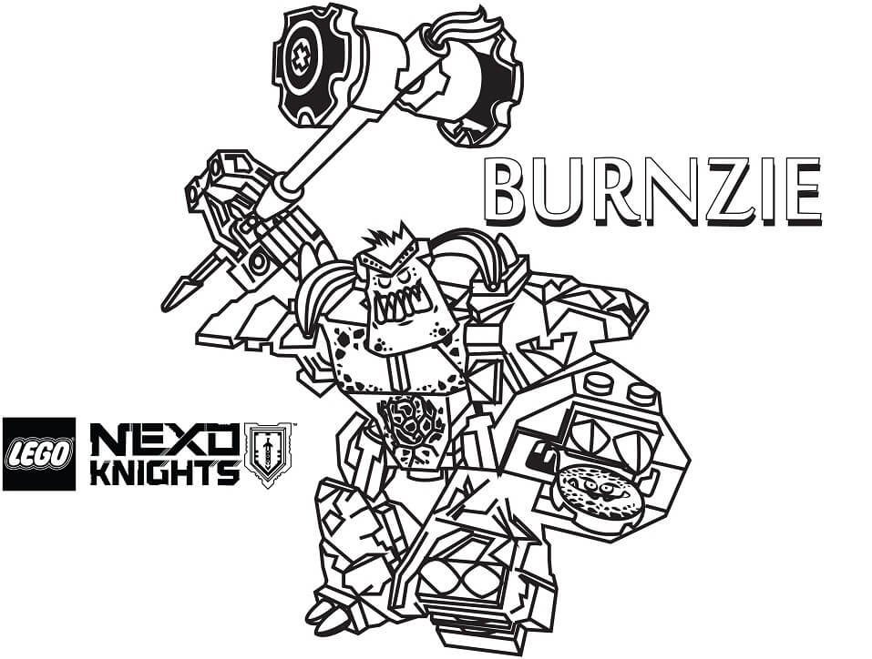 Burnzie de Nexo Knights para colorir