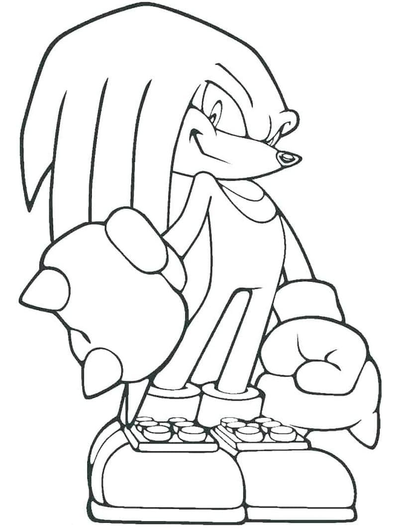 Desenhos de Cool Knuckles, a Equidna para colorir